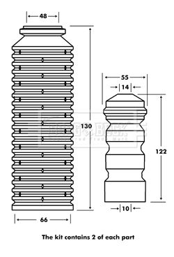 BORG & BECK Tolmukaitse komplekt,Amordid BPK7087